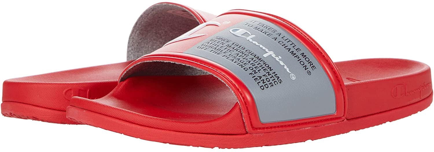 NEW Champion Men\'s IPO LA Los Angeles Scarlet Navy Slide Sandals CHAMPION: NAVY BLUE IPO SLIDE SANDAL – 85 86 eightyfiveightysix main image 2