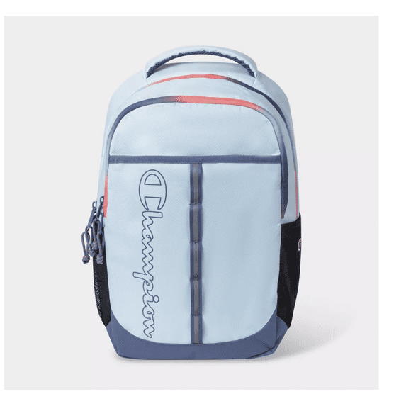 Champion Center Backpack – Light Blue, Laptop Backpack with Padded Straps