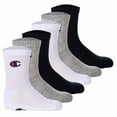 thumbnail image 1 of Champion Children's Socks, 3-Pack - Crew Socks, Solid Colour Black/Grey/White 27-30, 1 of 7