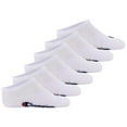 thumbnail image 1 of Champion Children's Socks, 6-Pack - Sneaker Socks, Logo, Solid Colour White 31-34, 1 of 3