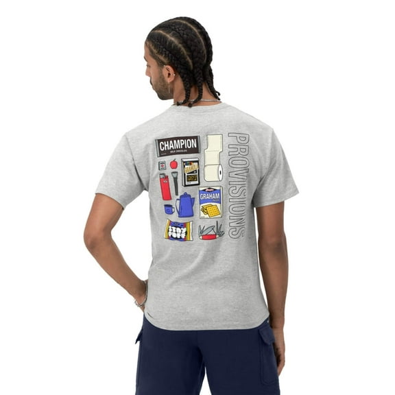 Champion Classic Graphic T-Shirt, Provisions Oxford Grey GT23H 586QJB 806