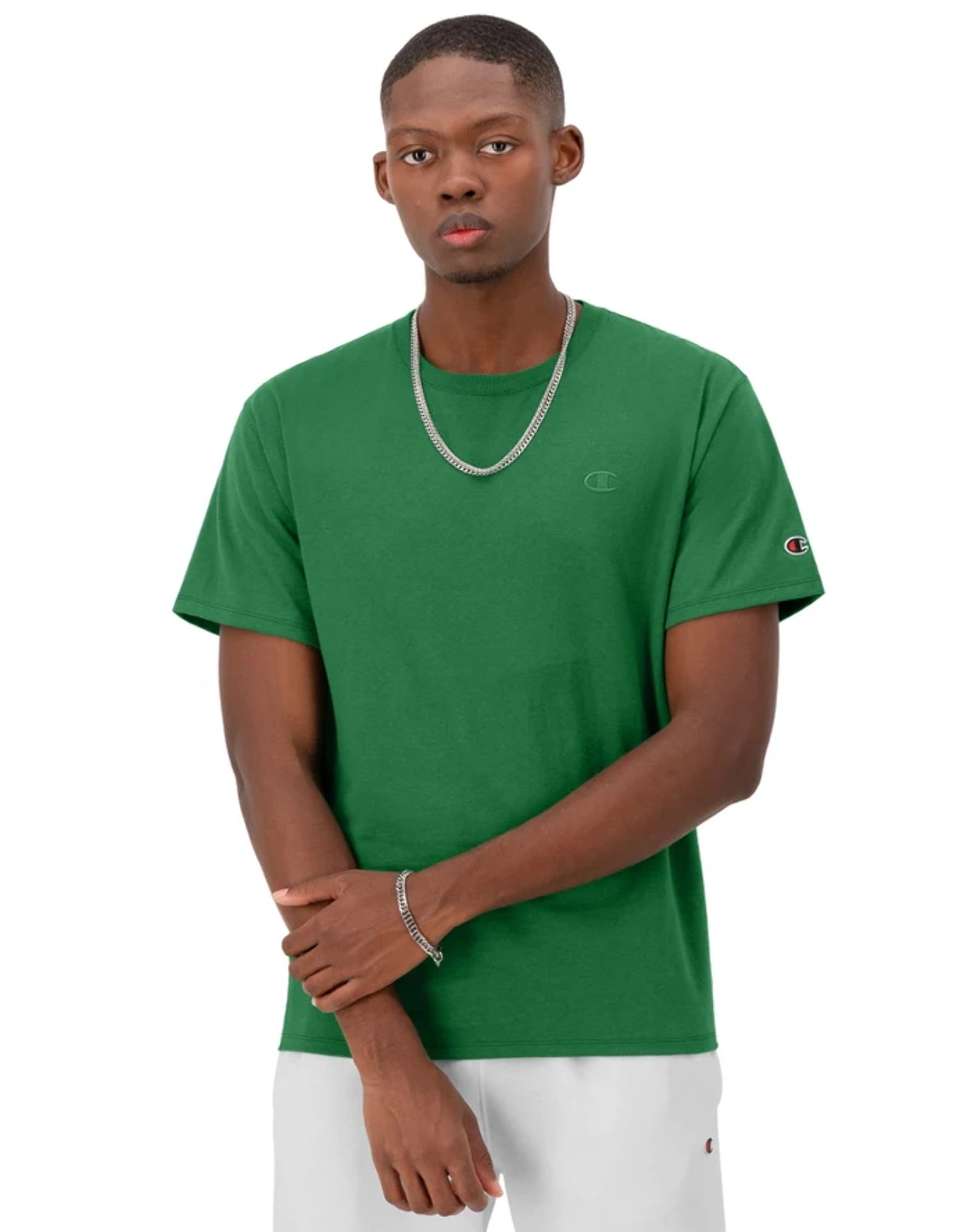 Champion Classic Tee Embroidered C Logo Road Sign Green T0223 A9MC