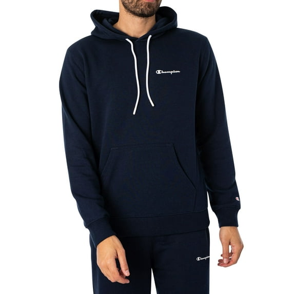 Champion Comfort Small Logo Pullover Hoodie, Blue