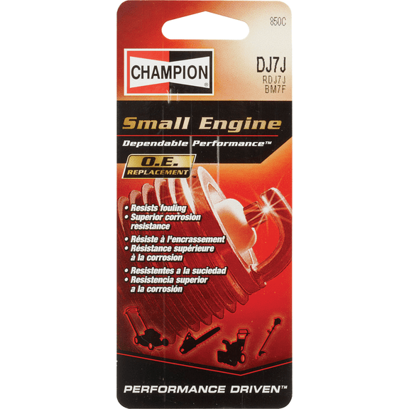 Champion Copper Plus Chainsaw Spark Plug - Single Pack  Heavy-Duty Construction, Professional Use
