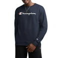 thumbnail image 1 of Champion Crewneck, Powerblend Fleece, Hoodie Sweatshirt for Men, Logo Reg Tall, Navy Script, 3X-Large Big, 1 of 6