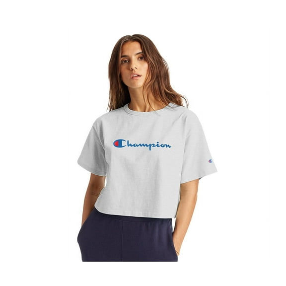 Champion Crop Womens Active Shirts & Tees Size L, Color: Silver/Grey