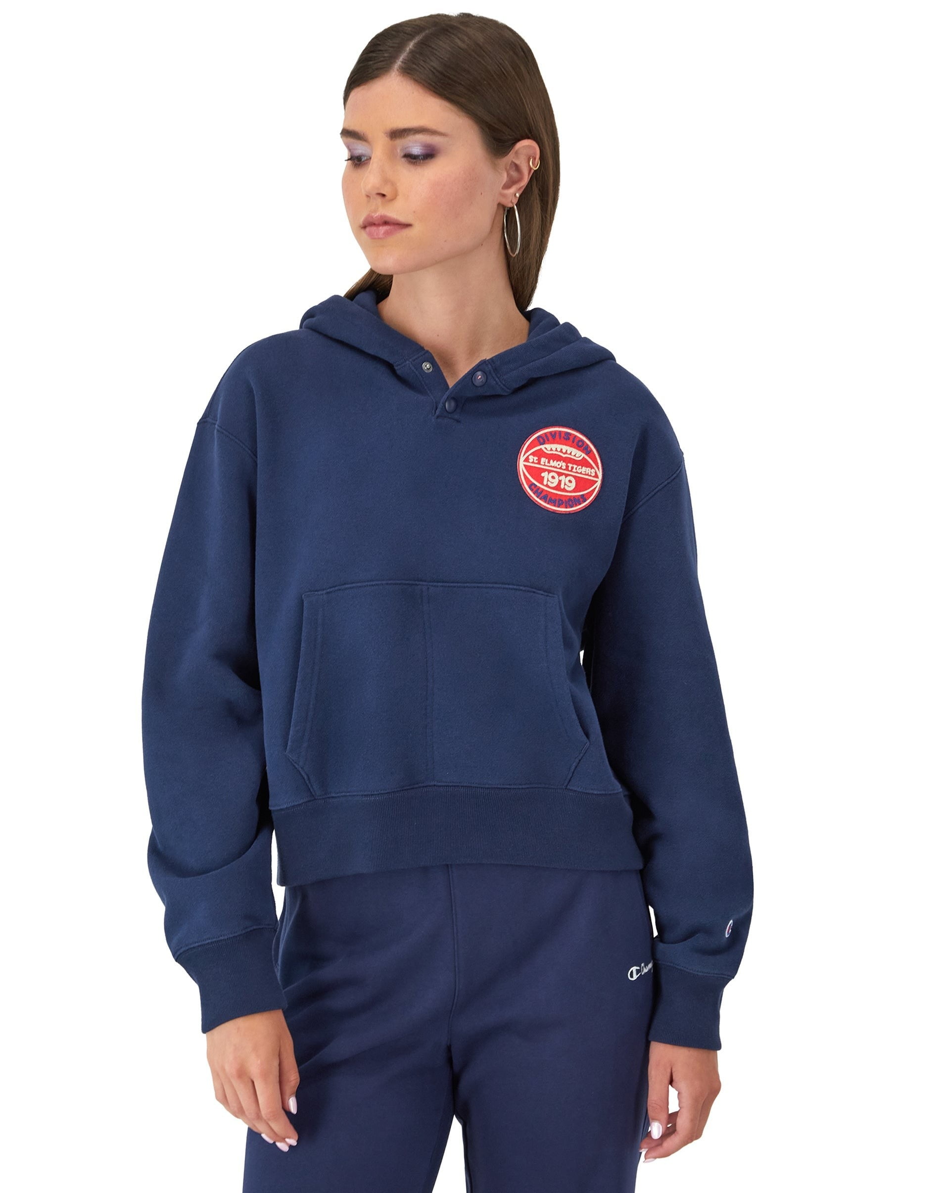 Champion DARK NIGHT BLUE Women's Reverse Weave Hoodie, US Large