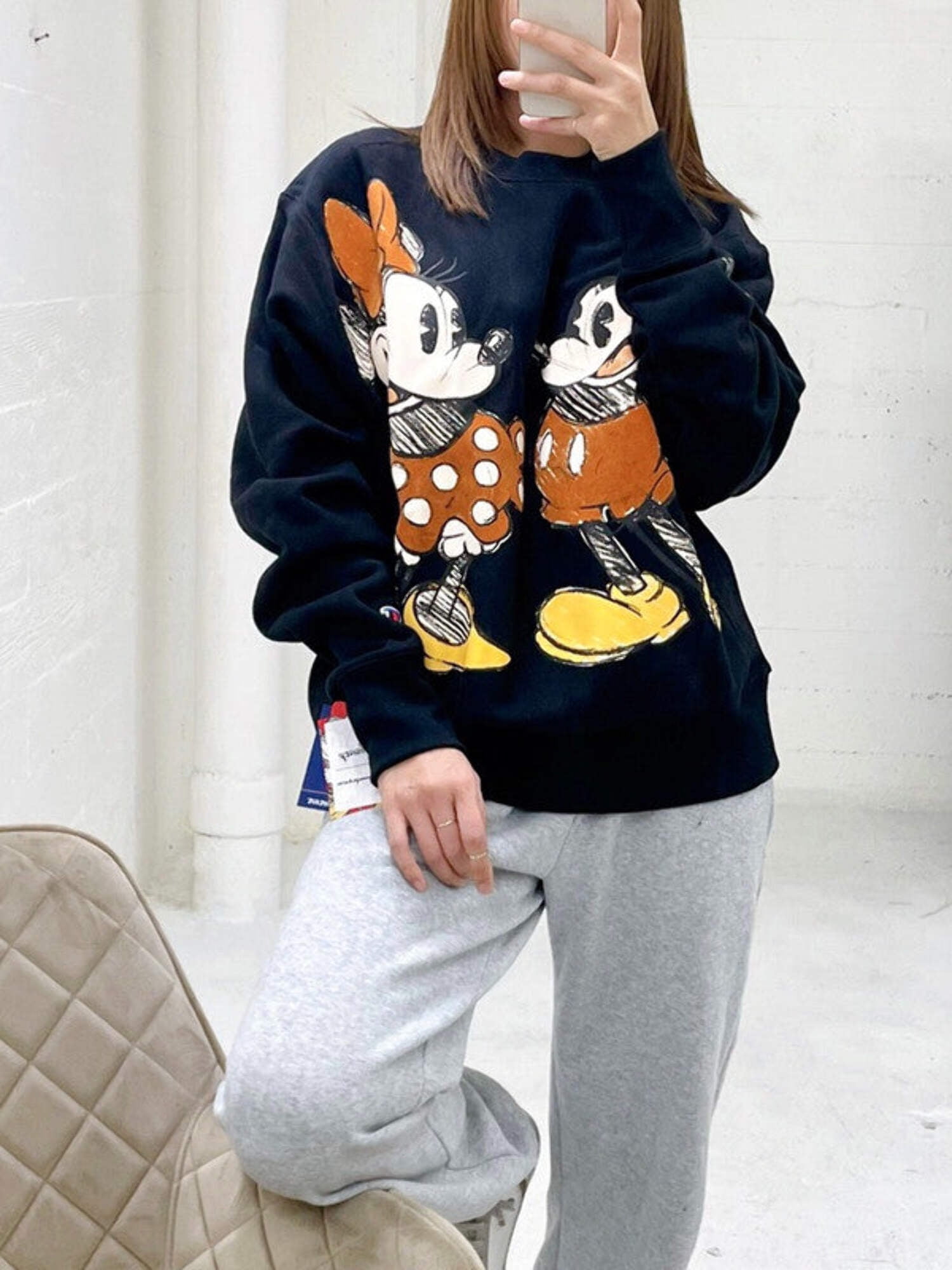 Champion Disney's Mickey Friends Reverse Weave Crew Black