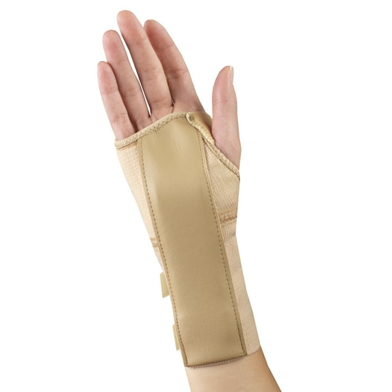Champion Elastic Wrist Splint, Right Hand, Beige, Small