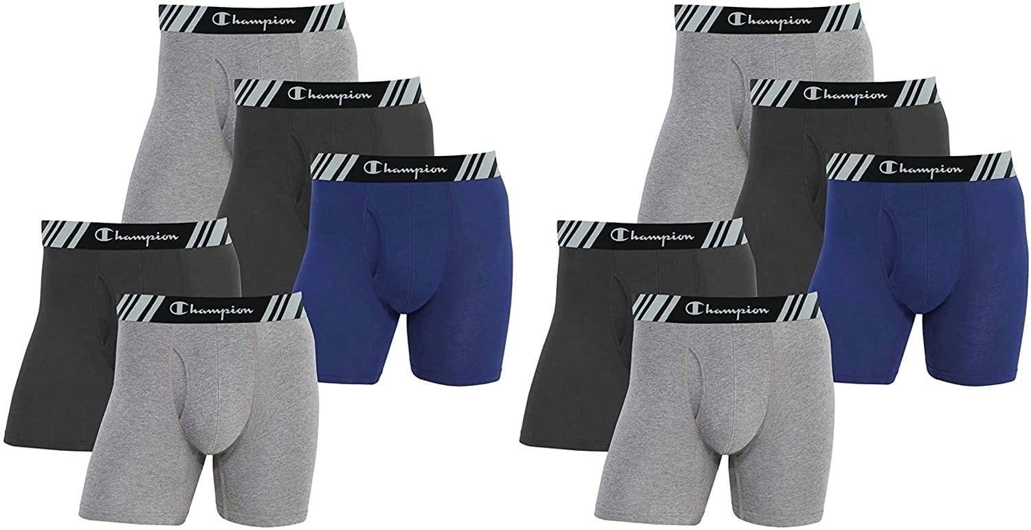 Champion Elite Men's Boxer Briefs 10-Pack All Day Comfort Double Dry X-Temp  Slightly Imperfect 