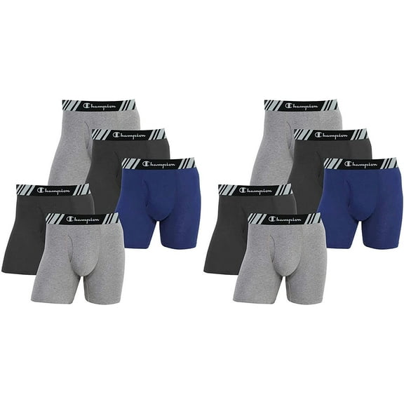 Champion Elite Men's Boxer Briefs 10-Pack All Day Comfort Double Dry X-Temp Slightly Imperfect
