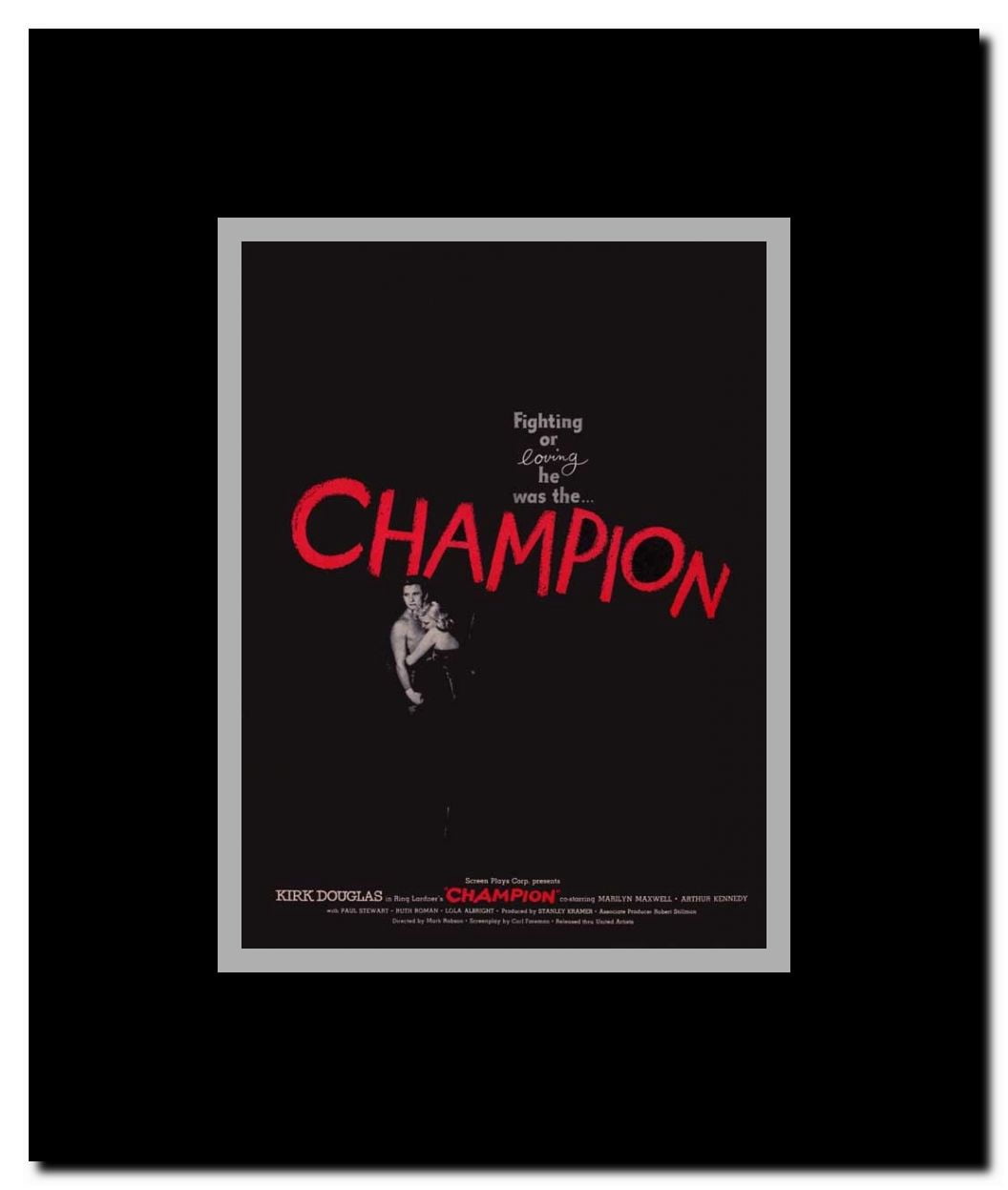 Champion Framed Movie Poster