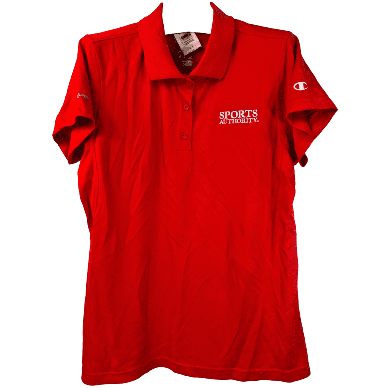 Champion Gear Sports Authority Women s Short Sleeve Polo Shirt Red