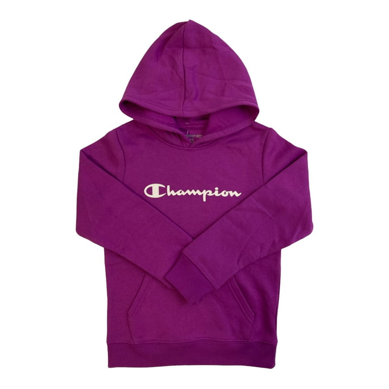 Champion Girl's Long Sleeve Graphic Fleece Pullover Hoodie