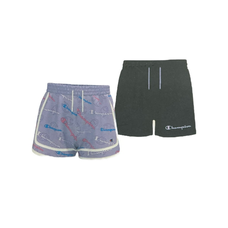 Champion Girls' 2 Pack Active Stretch Comfort Shorts (Purple