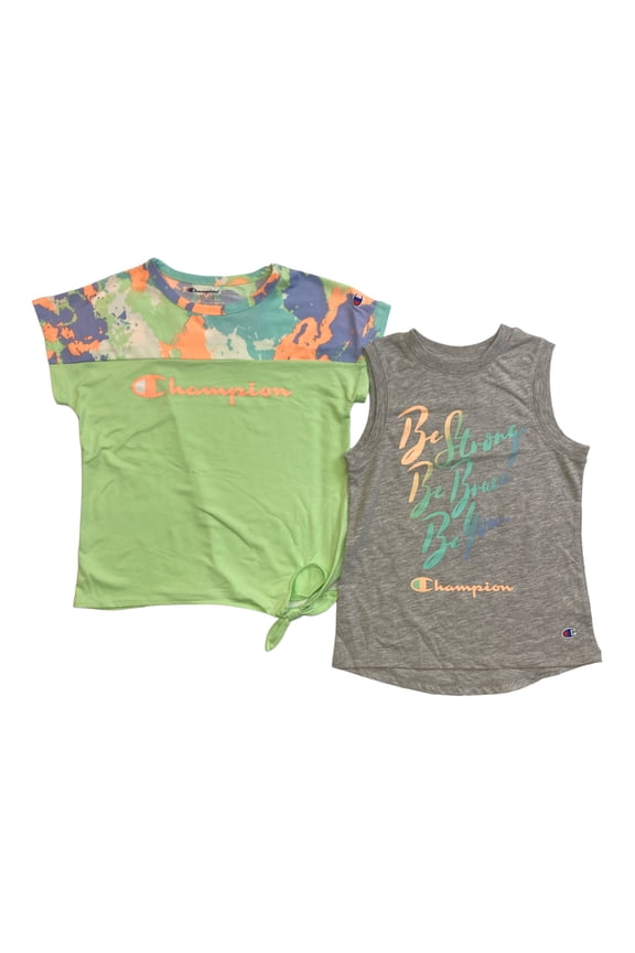 Girls 2-Pack Active Wear UPF 30 Moisture Wicking T-shirts