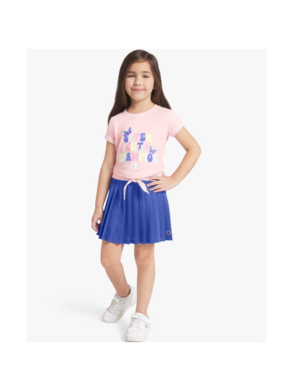 Toddler Girls Graphic Tee and Mesh Skort Set - Fairy Tale - Size 2T