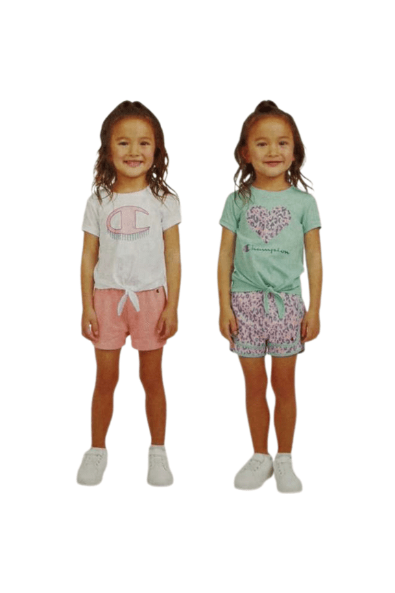 Girls 4-Piece Active Set, Lilac Sachet (Purple), Size 4T