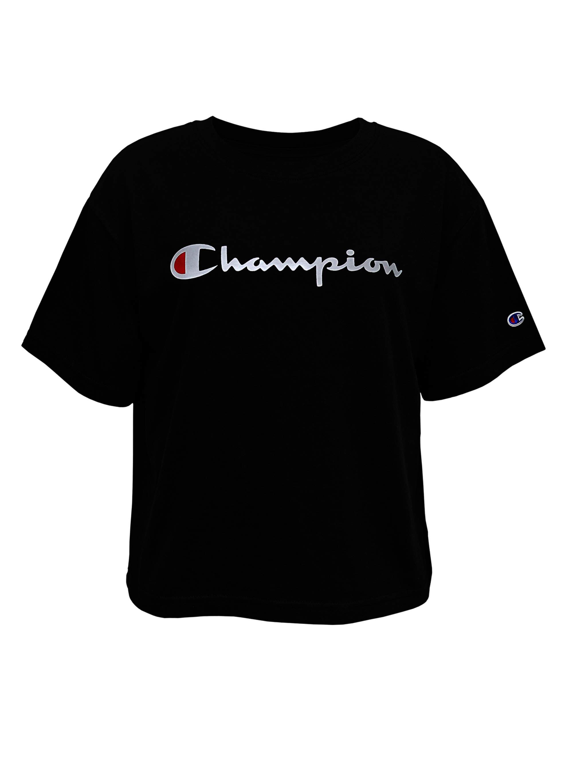 Champion Girls Classic Logo Graphic Active Boxy Graphic T-Shirt, Sizes 7-16 - image 1 of 1