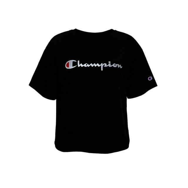 Champion Girls Classic Logo Graphic Active Boxy Graphic T-Shirt, Sizes 7-16