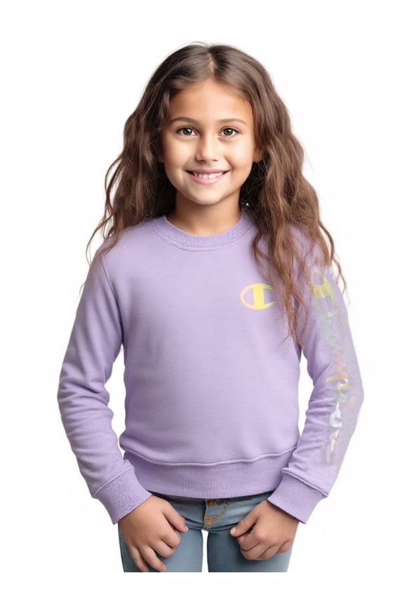 Girls' Fleece Sweatshirt Color: lavender Size: 14