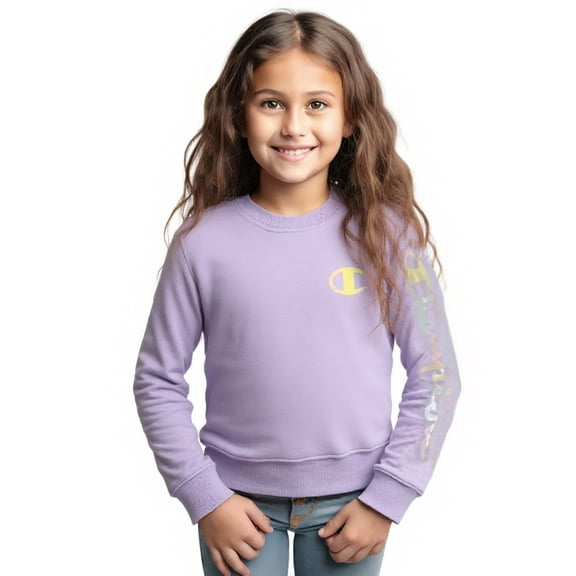 Champion Girls' Fleece Sweatshirt Color: lavender Size: 16