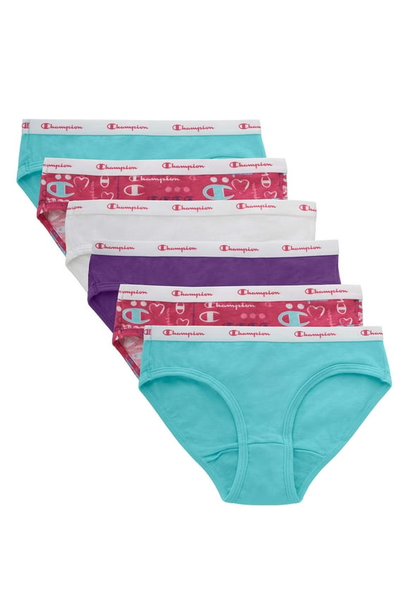 Girls Hipster Panties, 6 Pack, Sizes S-XL