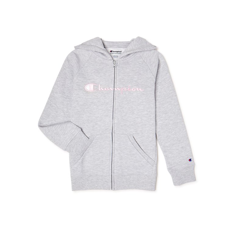 Champion Girls Raglan Full Zip Hoodie Sizes 7 16