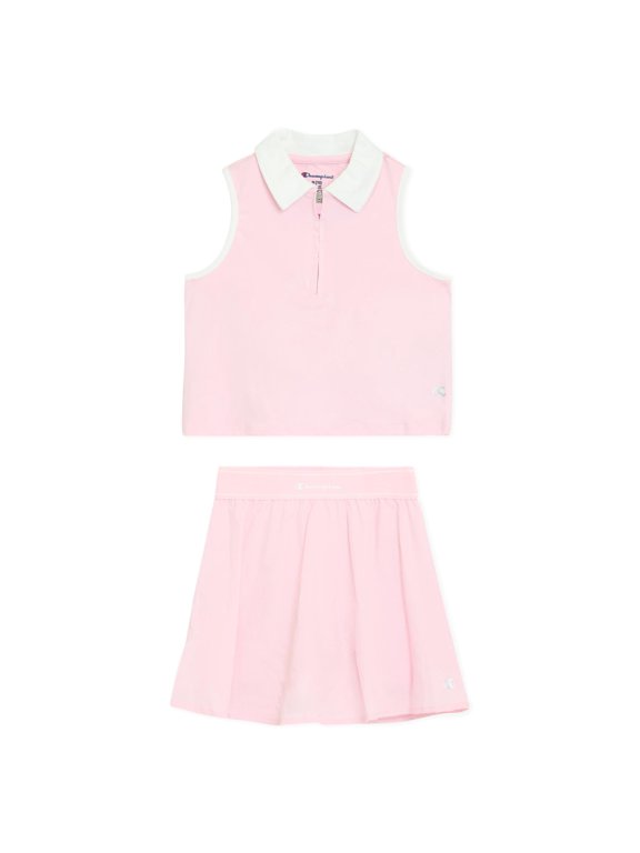 Girls Sleeveless Polo and Skort Set - Fairy Tale - Size Large