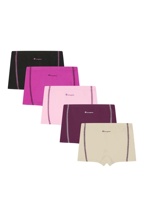 Girls’ Softest Touch Boyshorts, 5 Pack, Sizes XS–XL