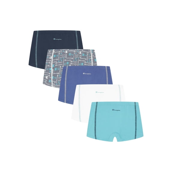 Champion Girls’ Softest Touch Boyshorts, 5 Pack, Sizes XS–XL