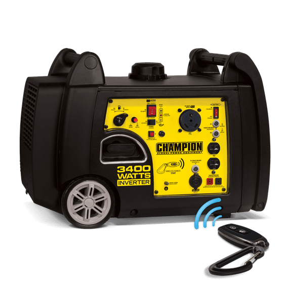 Champion Global Power Equipment 3100 Watt Remote Start Inverter Generator, RV Ready