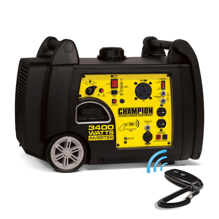 Champion Power Equipment 3400-Watt RV Ready Portable Inverter Generator with Wireless Remote Start Champion Power Equipment 3400-Watt RV Ready Portable Inverter Generator with Wireless Remote Start