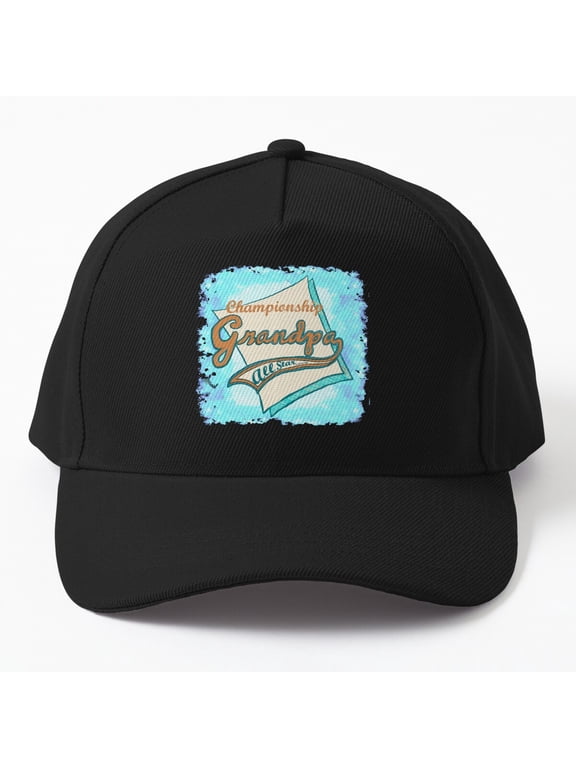 Champion Grandpa Baseball Hat, Grandfather Family Achievement Statement Design, Classic Cap