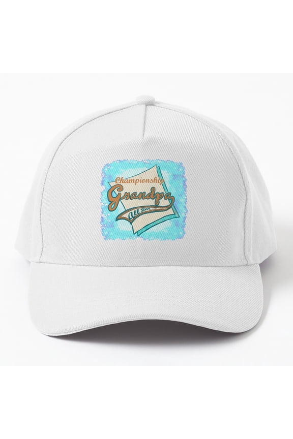 Champion Grandpa Baseball Hat, Grandfather Family Achievement Statement Design, Classic Cap