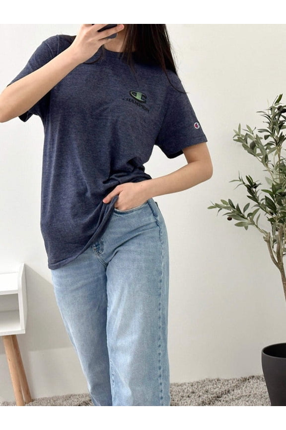 Champion Graphic Powerblend T-shirt Navy Heather T8533G 586Z0A WDP