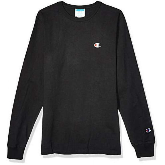 Champion Heritage Long Sleeve Tee-Oversized Block Arch Mens Active Shirts & Tees Size S, Color: Black