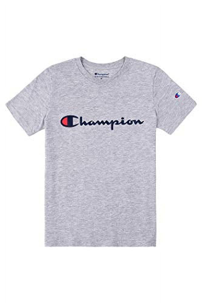 Size Tees Heritage Cotton White Heritage Boys S, Color: Logo Active & Short Champion Shirts Sleeve