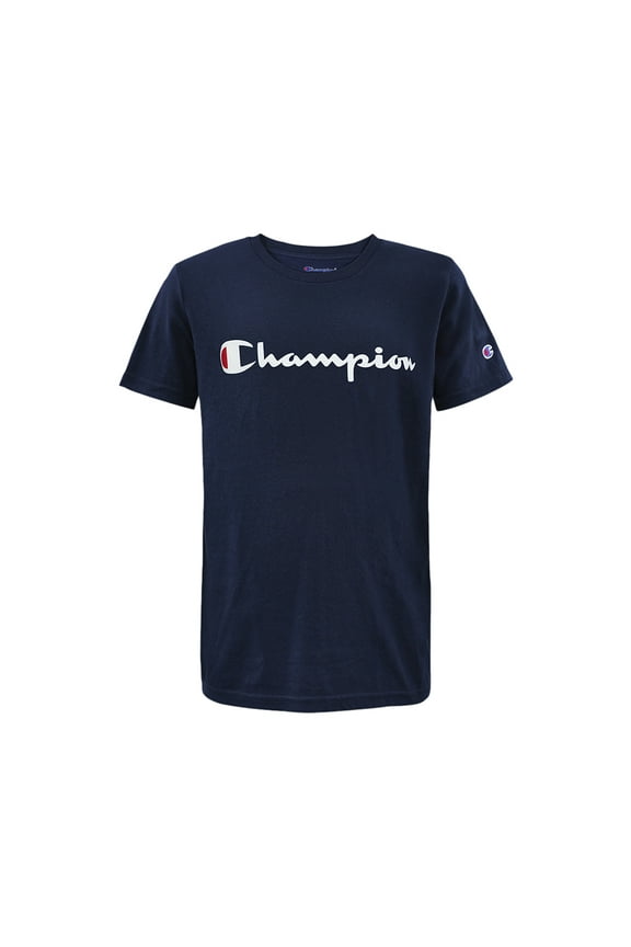 Heritage Short Sleeve Cotton Logo Boys Active Shirts & Tees Size S, Color: Heritage Navy
