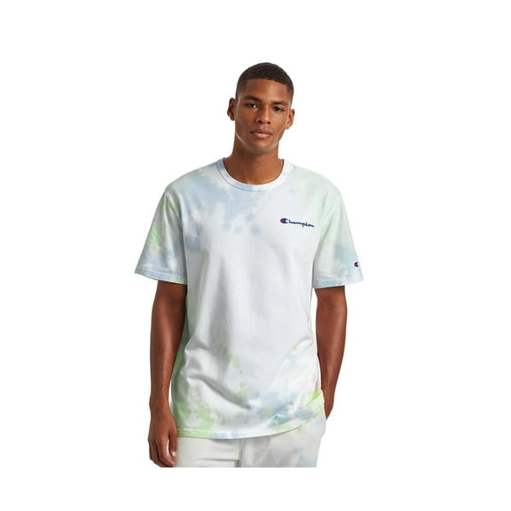 Champion Heritage Short Sleeve Mens Active Shirts & Tees Size XL, Color: Cloud Dye Frost Blue/Iced Green Tea/Light Sea Green