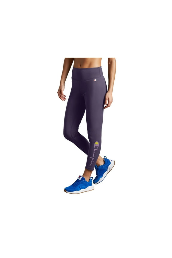 High Waist Script Leggings Womens Active Pants Size S, Color: Purple Pebble