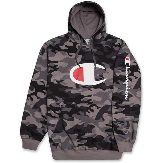 Champion Hoodie Men Big And Tall Hoodies For Men Pullover Champion Sweatshirt Black Camo XLT