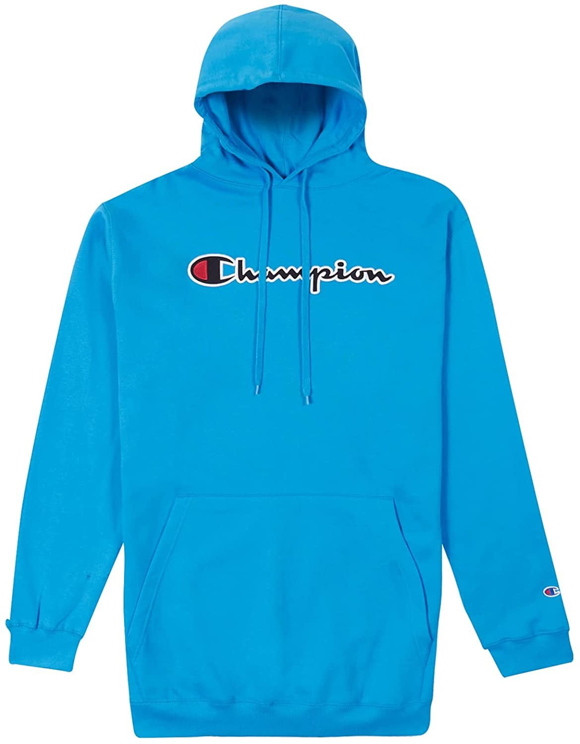 Champion Hoodie Men Big \u0026 Tall Embroidered Pullover Hoodies Sweatshirt  Balboa Blue, 3X - Walmart.com