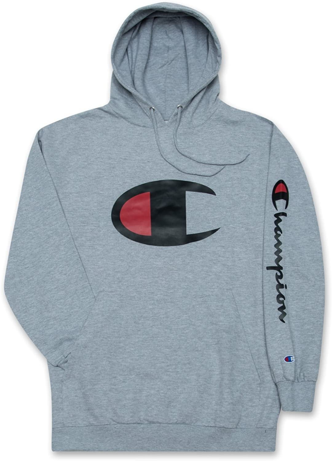 Champion Hoodie Men Big and Tall Hoodies for Men Pullover Sweatshirt 2X Heather Grey Walmart