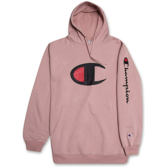 Champion Hoodie Men Big and Tall Hoodies for Men Pullover Sweatshirt Blush XLT