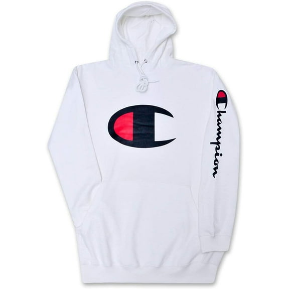 Champion Hoodie Men Big and Tall Hoodies for Men Pullover Sweatshirt White 2X