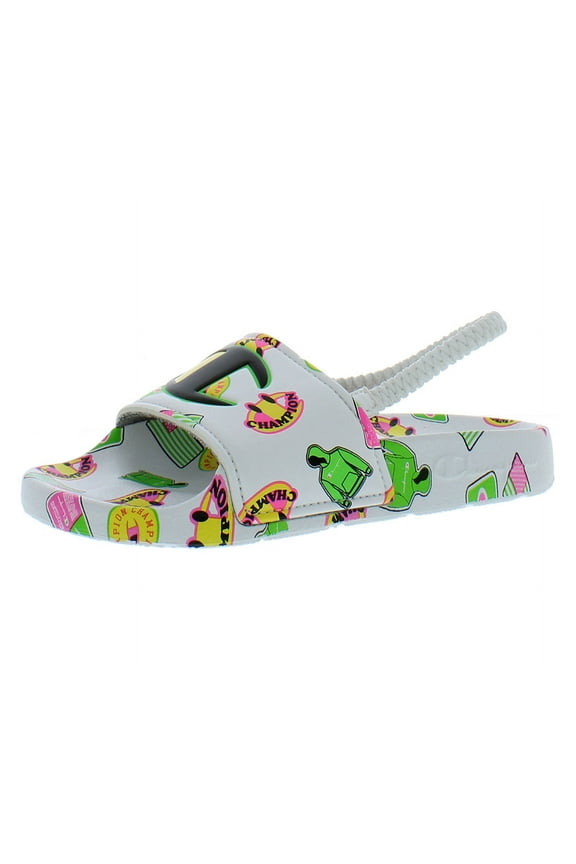 Ipo Catch Print Infant/Toddler Shoes Size 4, Color: White/Multi-Colored