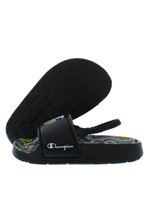 Ipo Monopoly Stacks Slide Infant/Toddler Shoes Size 5, Color: Black/Multi Colored