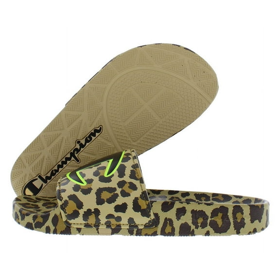 Champion Ipo Print Slide  Womens Shoes Size 6, Color: Black/Leopard