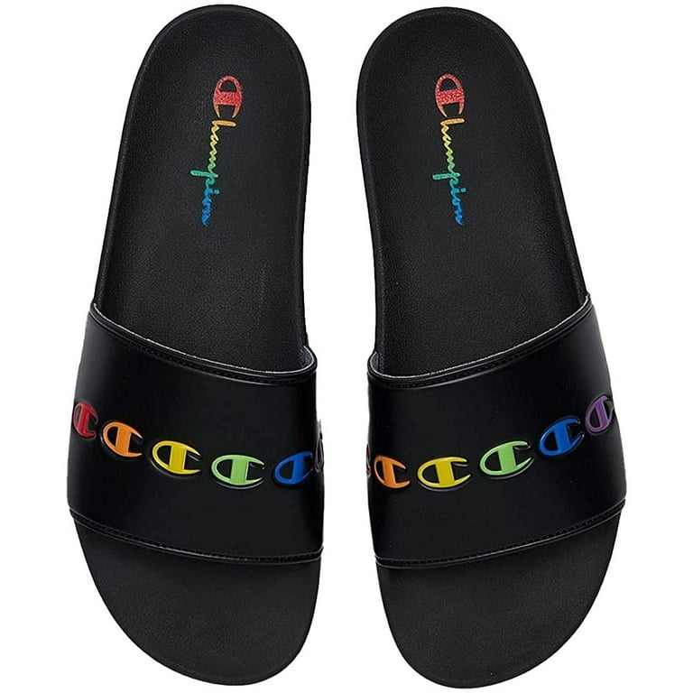 Black and rainbow champion shoes shop